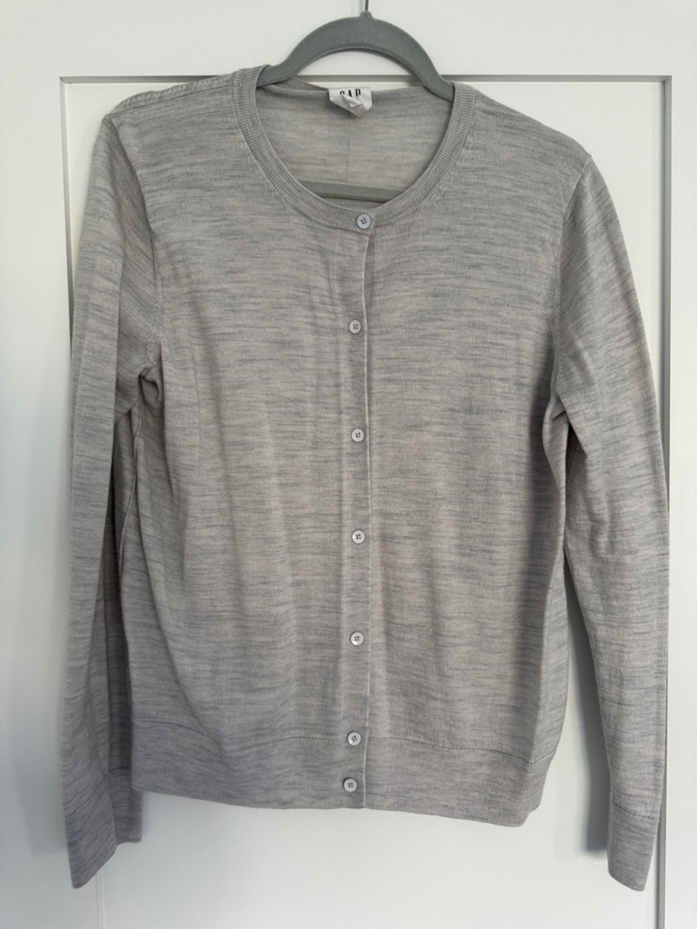 GAP Light Gray Merino Wool Crewneck Sweater